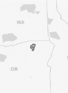 Map showing Umatilla Indian Reservation